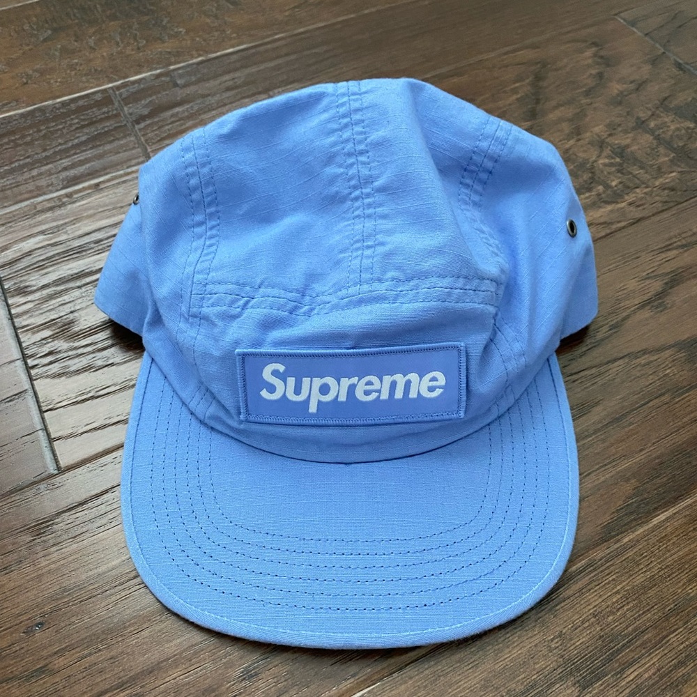 Supreme Metal D-Ring Camp Hat- Light Blue